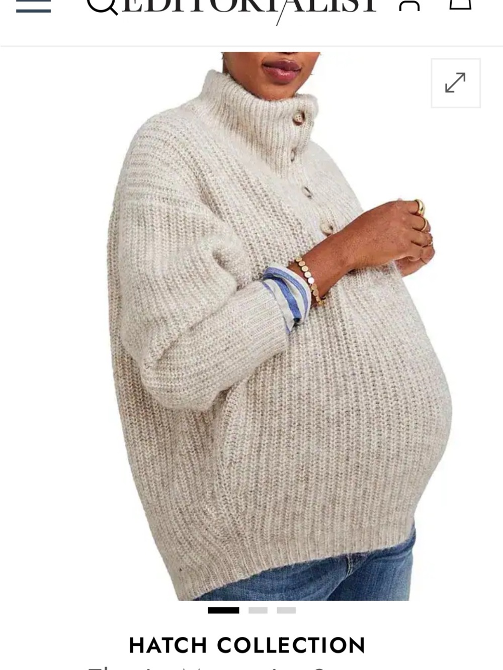 Hatch Collection The Jo Maternity Sweater Alpaca blend size 2